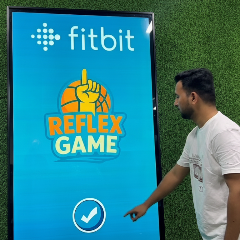 Interactive Reflex Basketball Game rental for Dubai events, featuring digital scoring and high-speed targets for corporate activations